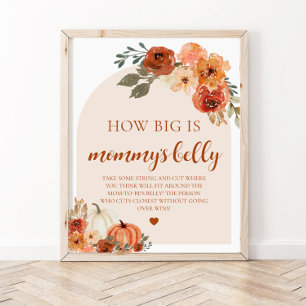 Fall Pumpkin Hur stort är hennes babybabyskor? Poster