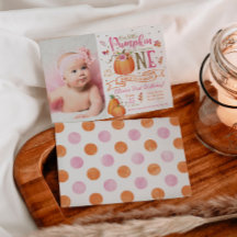 Fall Pumpkin-inbjudan hösten första födelsedag