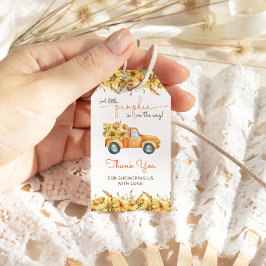 Fall Pumpkin Lastbil | Solblommor Baby Shower Presentetikett