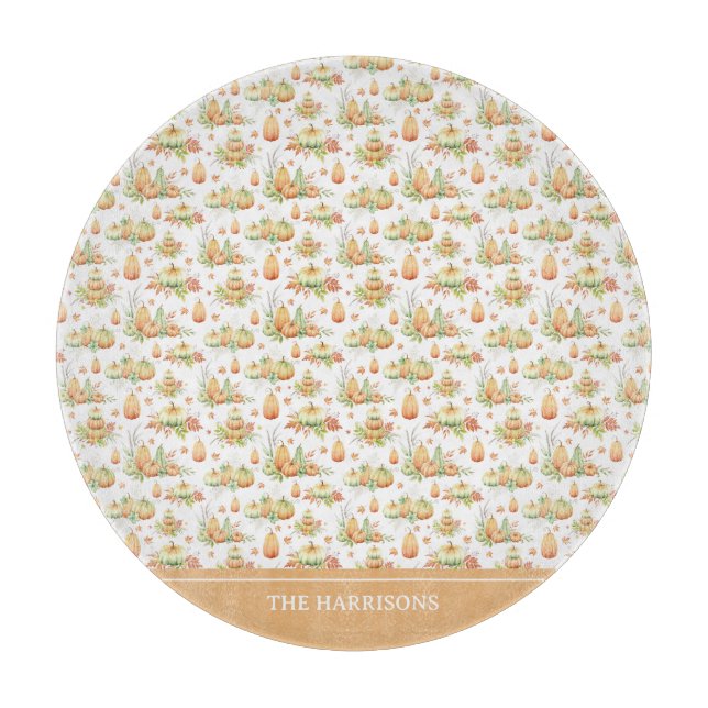 Fall Pumpkin Löv Rustic Helgdag Thanksgiving (Framsidan)