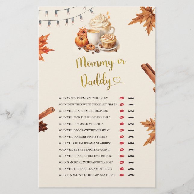 Fall Pumpkin Mamma eller pappa Games (Framsida)