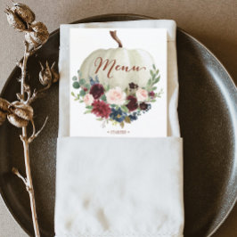 Fall Pumpkin Menus - Meny