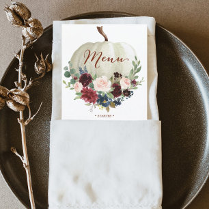 Fall Pumpkin Menus - Meny