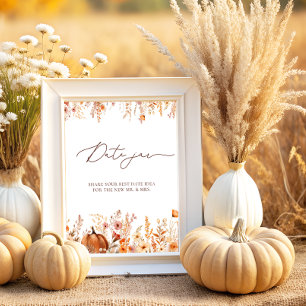 Fall Pumpkin-Möhippa Datum för kvällsidedatum Burk Poster