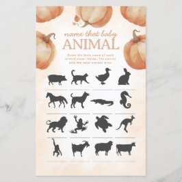 Fall Pumpkin Namn den där babystöldspelet på djur