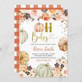 Fall Pumpkin Oh Baby Baby Shower-inbjudan Inbjudningar