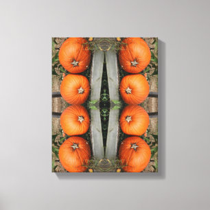 Fall Pumpkin Pair Abstrakt Canvastryck