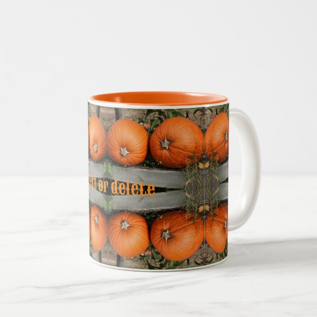 Fall Pumpkin Pair Abstrakt Personlig Två-Tonad Mugg (Framsida höger)