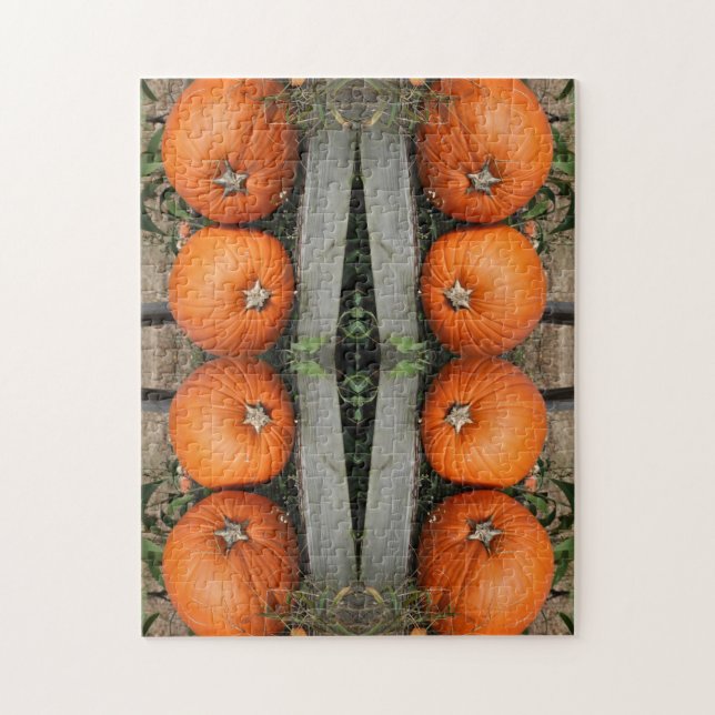Fall Pumpkin Pair Abstrakt Pussel (Vertikal)