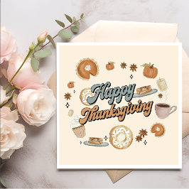 Fall Pumpkin Paj Thanksgiving Dinner Napkins Pappersservett