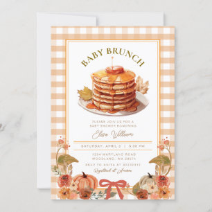 Fall Pumpkin Pancake Baby Shower Brunch Inbjudningar