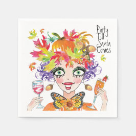 Fall Pumpkin Party till Santa Comes Pappersservett