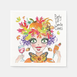 Fall Pumpkin Party till Santa Comes Pappersservett