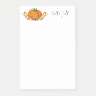 Fall Pumpkin Post Notes Post-it Block