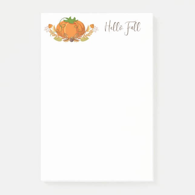 Fall Pumpkin Post Notes Post-it Block (Framsida)