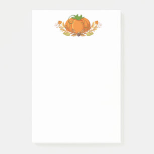 Fall Pumpkin Post Notes Post-it Block