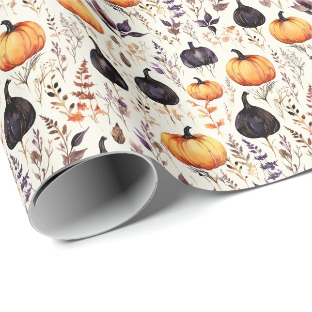 Fall Pumpkin Presentpapper (Rullad Hörn)
