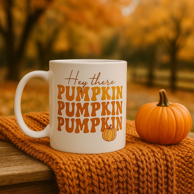 Fall Pumpkin Retro-höst Kaffemugg (Skapare uppladdad)