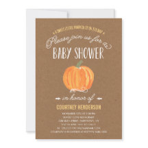 Fall Pumpkin Rustic | Inbjudan till babyvisningspr