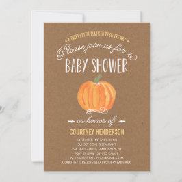 Fall Pumpkin Rustic | Inbjudan till babyvisningspr