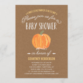 Fall Pumpkin Rustic | Inbjudan till babyvisningspr