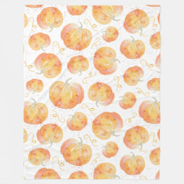 Fall Pumpkin Sherpa Blanket Fleecefilt