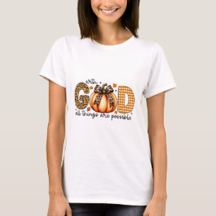 Fall Pumpkin Shirts för Jesus Christian än T Shirt