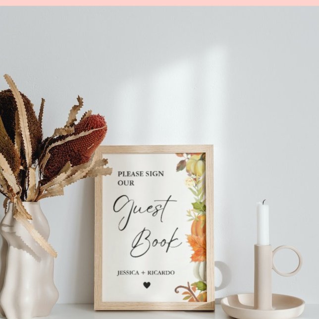 Fall Pumpkin, signera vår gäst Bok-signatur Poster (Skapare uppladdad)