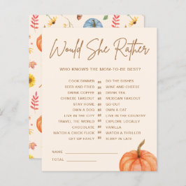 Fall Pumpkin, skulle hon hellre se babykläder i sp