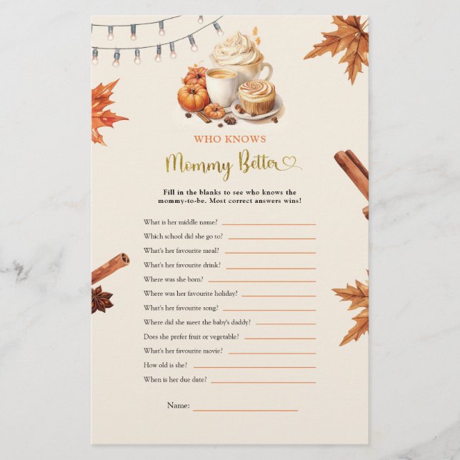 Fall Pumpkin som känner till bättre spel i Mamman (Framsida)