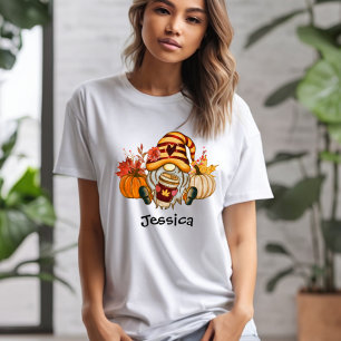 Fall Pumpkin Spice Gnome Womans T-Shirt