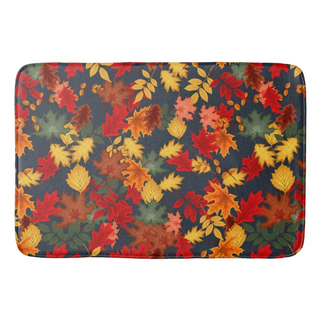 Fall Pumpkin Spice Halloween Thanksgiving Pumpkins Badrumsmatta (Framsidan)