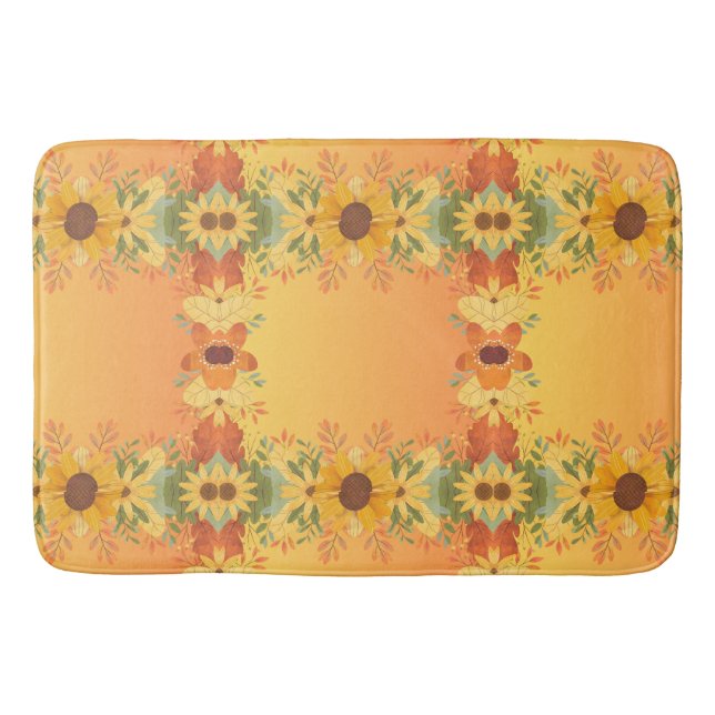 Fall Pumpkin Spice Halloween Thanksgiving Pumpkins Badrumsmatta (Framsidan)