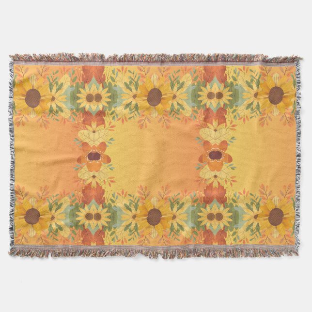 Fall Pumpkin Spice Halloween Thanksgiving Pumpkins Filt (Framsidan)