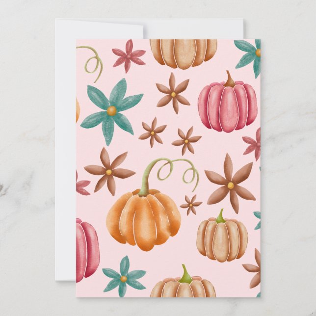 Fall Pumpkin Spice Halloween Thanksgiving Pumpkins Inbjudningar (Framsida)