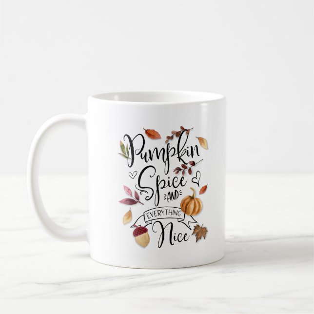 Fall Pumpkin Spice och Allt Nice Kaffemugg (Vänster)