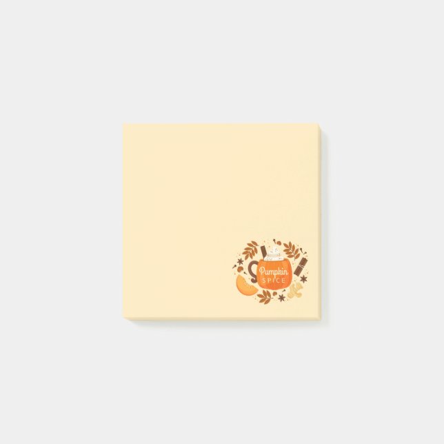 Fall Pumpkin Spice Post-it Notes Block (Framsida)
