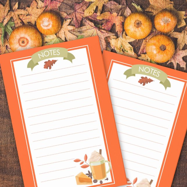 Fall Pumpkin Spice Post-it Notes Block (Skapare uppladdad)