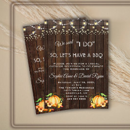 Fall Pumpkin String Ljus Wood I DO BBQ Inbjudningar