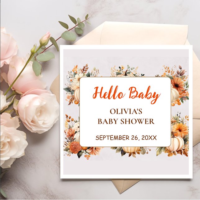 Fall Pumpkin Sunblomma Pappersservett (Skapare uppladdad)