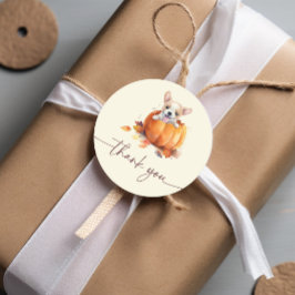 Fall Pumpkin Tack Baby Shower Runt Klistermärke