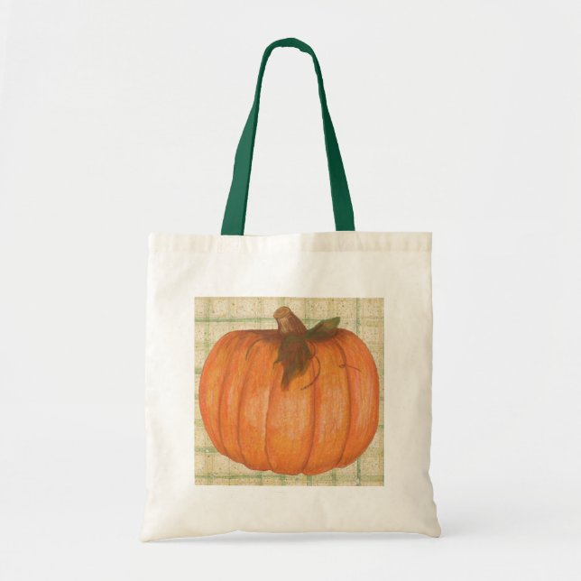 Fall Pumpkin Tote Bag Tygkasse (Framsidan)