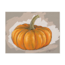Fall Pumpkin-vykort - Original Art
