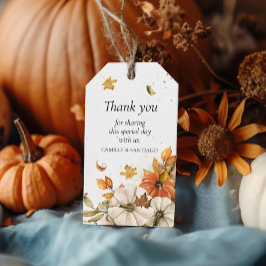Fall Pumpkin Wedding Favor-Märkre Presentetikett