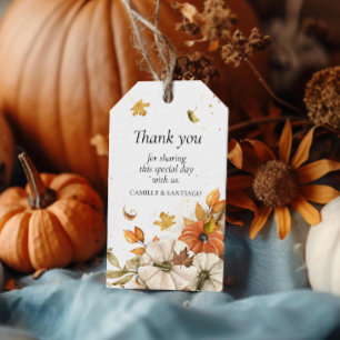 Fall Pumpkin Wedding Favor-Märkre Presentetikett