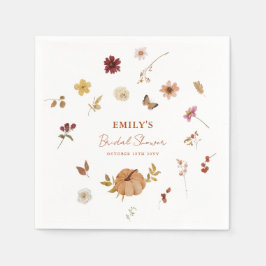 Fall Pumpkin Wildflower Bridal Shower Pappersservett