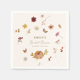 Fall Pumpkin Wildflower Bridal Shower Pappersservett