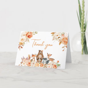 Fall Pumpkin Woodland Baby Shower Tack Kort