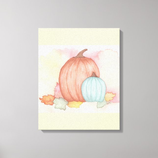 Fall Pumpkins and Löv Canvastryck (Framsida)