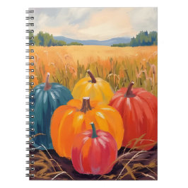 Fall Pumpkins | Autumn Landscape Watercolor Anteckningsbok